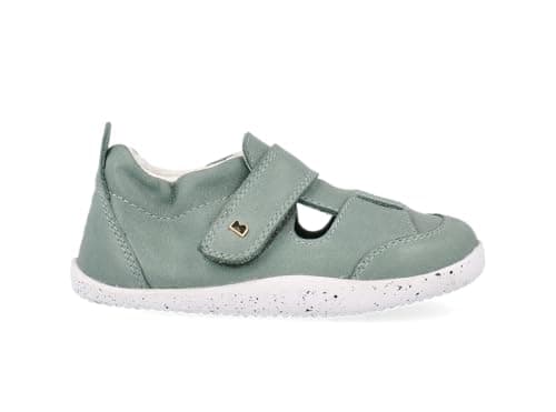 Image of Bobux Xplorer Beau Kids First Steps Leather Hook & Loop Strap Sandal, Sage, 19 EU