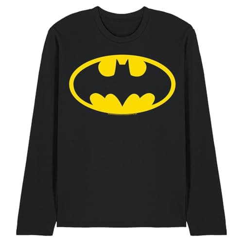 Image of Dc Comics Batman Logo Unisex Long Sleeve T Shirt, Black, Medium