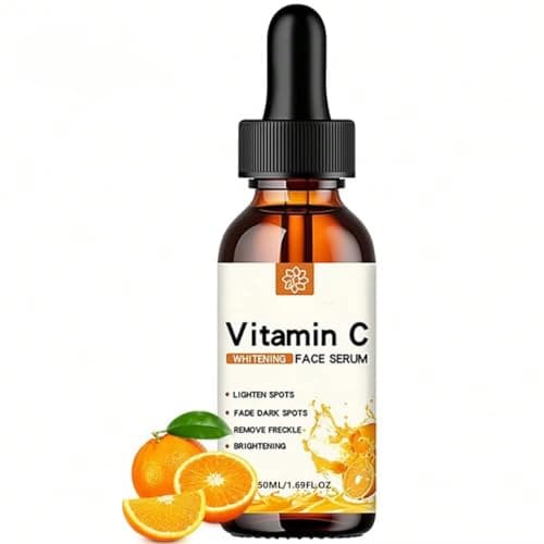 Image of Vitamin C Face Serum with Hyaluronic Acid & Vitamin E – Brightening Dark Spot Corrector – Hydrating Anti Aging Serum for Even Skin Tone – 50ml / 1.69 fl oz