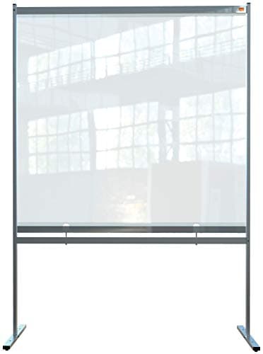 Image of Nobo Desk Screen, 2 m High Clear PVC Room Divider, Premium Plus, 1400 x 2000 mm, 1915551