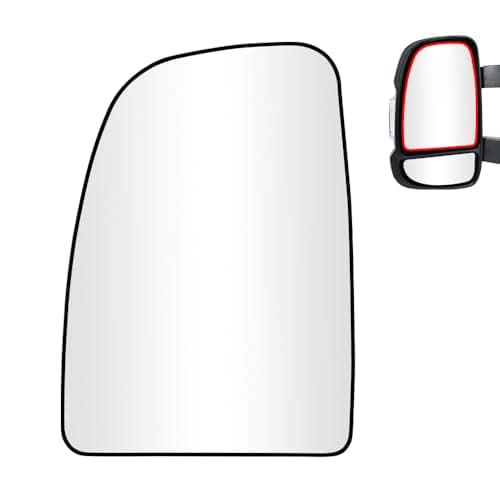 Image of SENZEAL Wing Mirror Upper Glass Non-Heated Passenger Side for Fiat Ducato Citroen Jumper Relay Peugeot Boxer 2006-2023 8151LJ 71748246 (Left)