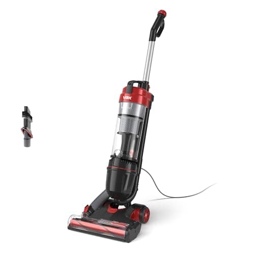 Image of Vax Mach Air Revive Corded Upright Bagless Vacuum Cleaner, Lightweight, Handheld Tool Attachments for Hair, Car, Upholstery, Bed, Mattress, Home cleaning, 820W, 4.9kg, Red, UCA2GEV1