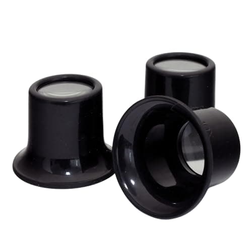 Image of 3pc Eye Loupe Set | Jewellers Eyeglass Watchmakers Magnifier | Compact Magnifying Glasses with 2x, 5x and 10x Magnification
