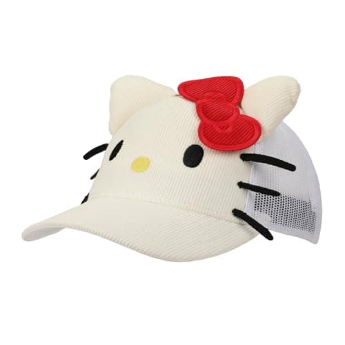 Image of Hello Kitty Big Face Women’s White Trucker Hat, Hkc Big Face White, One Size