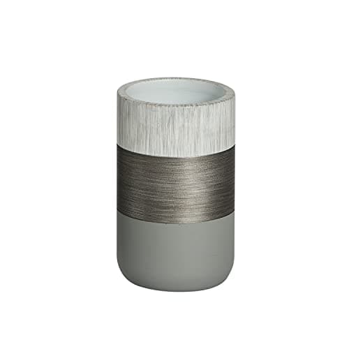 Image of Bathroom Accessories Set 4 Piece Vanity Sink Countertop Soap Dispenser Grey Luxe (Tumbler)