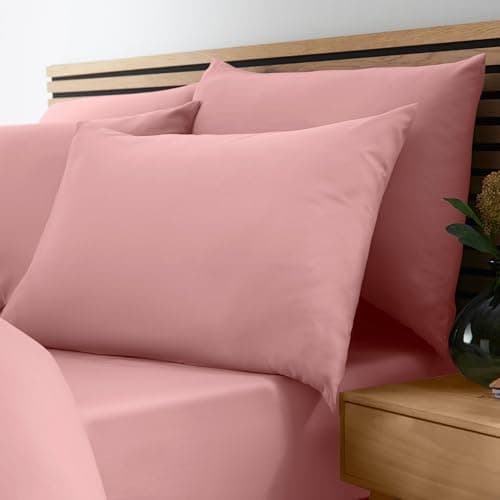 Image of Catherine Lansfield So Soft Non-Iron Double Fitted Sheet Coral