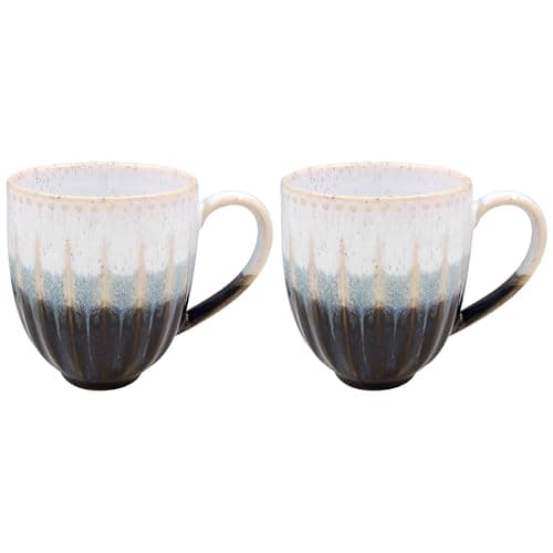 Image of LESSER & PAVEY Reactive Glaze Mugs Set of 2 Elements, Tea and Coffee Mugs for Hot Drinks | Fine China Printed Mugs for Kitchen & Home | Reusable Ceramic Cups for Every Occasion | Gifts for Women & Men