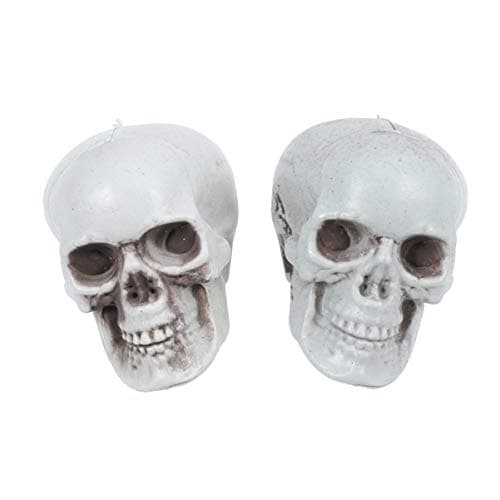 Image of EXCEART Skull Props - 2Pcs Miniature Skull Decorations 5Cm Plastic Halloween Heads for Party Haunted House and Home Decor