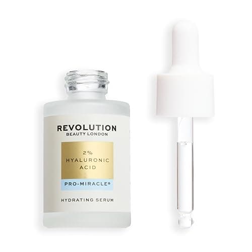 Image of Revolution Pro Miracle 2% Hyaluronic Acid Serum, Long-Lasting Hydration, Lightweight Moisturising Serum, Combat Dry Skin for a Dewy, Radiant Glow, 30ml