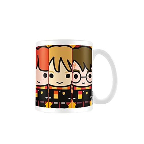 Image of Harry Potter Ceramic Mug with Japanese Style Chibi Illustrations of Harry Potter Characters - Official Merchandise