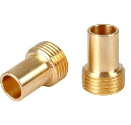 Image of Waterberry 15MM X 1/2" BSP ADAPTORS Flexible TAP Connector (1 Pair) Tap Tail Adaptors Isolating Valve to Flexi Tap Connector