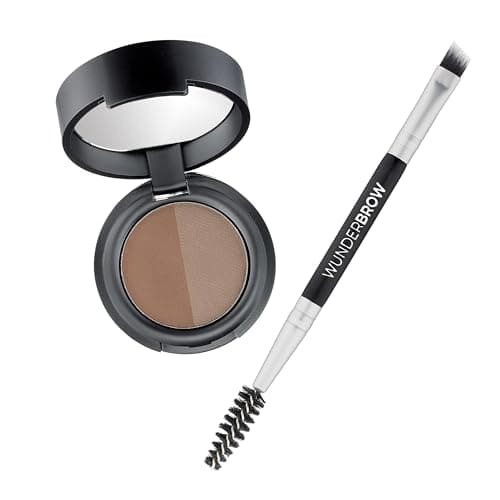 Image of WUNDERBROW Soft Brow Define & Fill Eyebrow Powder Duo – Natural Eyebrow Makeup with Double Sided Brush, Vegan & Cruelty-Free (Black/Brown)