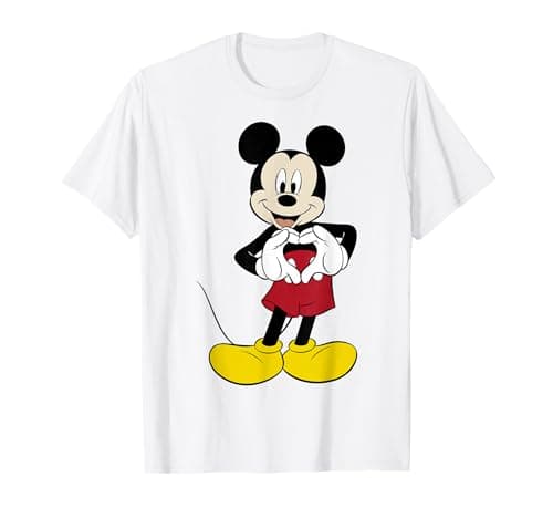 Image of Disney Mickey Mouse Heart Hands Pose Graphic T-Shirt T-Shirt