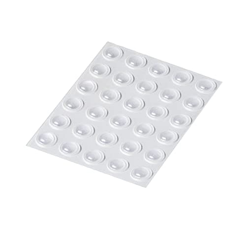 Image of Happy Bananas Mini Clear Self Adhesive Domed Bumper Dots Stops Rubber Feet for Coasters, Glass, Crafts - 6.4mm x 1.9mm (30)