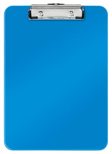 Image of Leitz 39710036 A4 Clipboard, Rigid Plastic, WOW Range, Metallic Blue