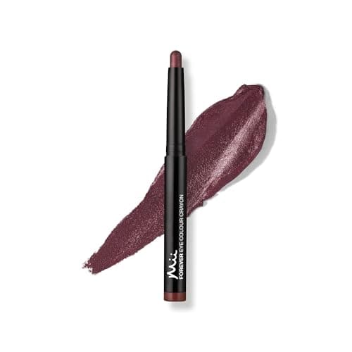 Image of Mii Cosmetics Forever Eye Colour Crayon | Long-Lasting Cream Eyeshadow Stick | Highly Pigmented & Crease-Resistant | Multipurpose to Shape, Define, & Line Eyes | Metallic Bronze Aubergine | Mulberry