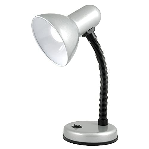 Image of HOMELIFE 35w 'Classic' Flexi Desk Lamp with Versatile Flexible Neck - Integral On/Off Switch - Approx. 34cm Height - L958SV - Strato Silver