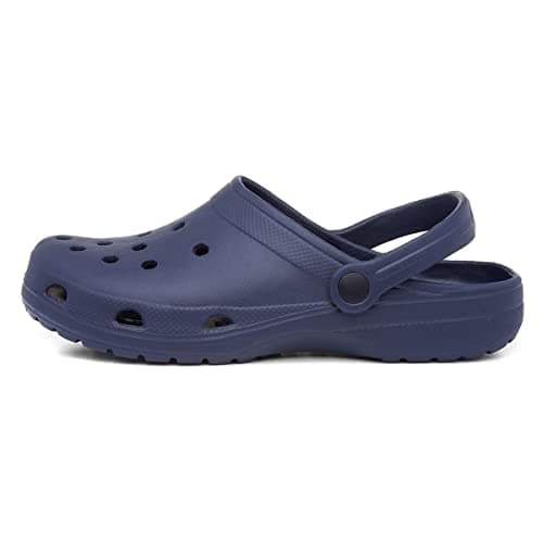 Image of Shoe Zone - Adults Navy Slip On EVA Clog Sandal - Size 8 UK - Blue