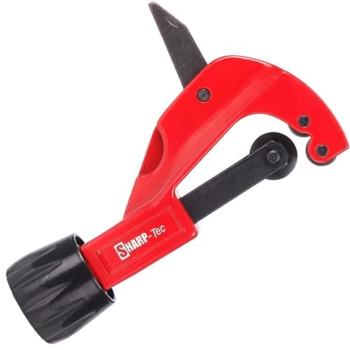 Image of Sharp-tec 3-32mm Pipe Cutter, Adjustable Tube Cutter with Aluminum Alloy Body, Copper Pipe Cutting Tool for Plumbing with Blade for deburring