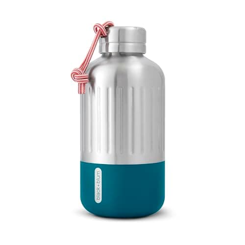 Image of Black+Blum Explorer Vacuum Flask - Stainless Steel Leak Proof Water Bottle with Carry Loop - BPA Free Drinks Bottle for Hot or Cold Drinks, Hiking and Gym - Ocean, Small, 650ml
