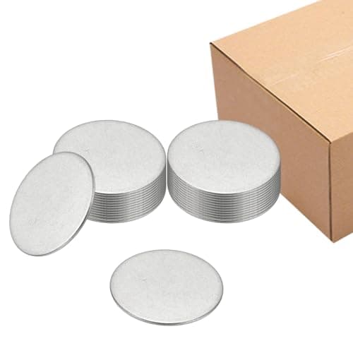 Image of PATIKIL 25Pcs Metal Stamping Blanks, 30mm Round Stamping Name Tags 304 Stainless Steel Blanks Metal Plate Disc for Laser Engraving Stamping Dog Tags Keychain Making, 30x1.1mm