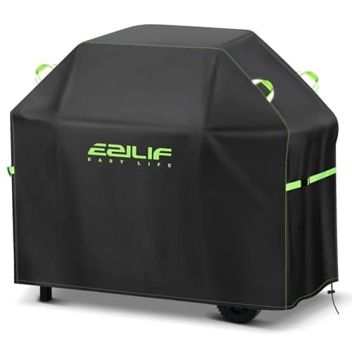 Image of Ezilif Barbecue covers,145 x 60 x120cm BBQ Covers Waterproof 420D Oxford Heavy Duty Large with Windproof Buckle and Reflective Handle, UV Tear-Resistant Gas BBQ Cover for Weber, Char Broil, Nexgrill