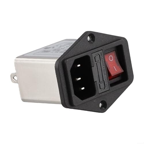Image of Small Size IEC Socket Type Power Filter with Safety Switch Provides Protection Against Electrical Interference (CW2B-3A-T)