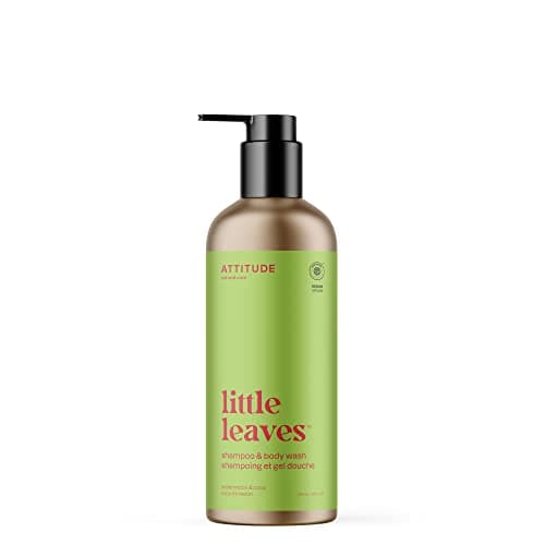 Image of ATTITUDE Shampoo and Body Wash for Kids, EWG Verified Hair and Body Cleanser, Dermatologically Tested Soap, Plant and Mineral Based Bath Products, Vegan, Refillable Bottle, Watermelon and Coco, 473 mL