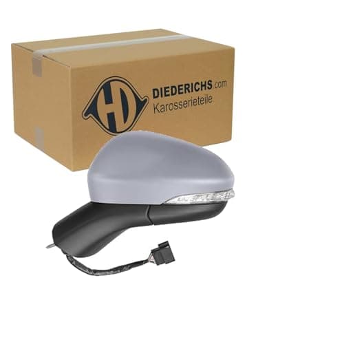 Image of DIEDERICHS 1429225 Wing mirror for FORD MONDEO Left, partially primed, for electric mirror adjustment, Aspherical, Heatable, Complete Mirror