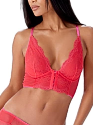 Image of Gossard 7718 Superboost Lace Deep V Bralette Rose Red