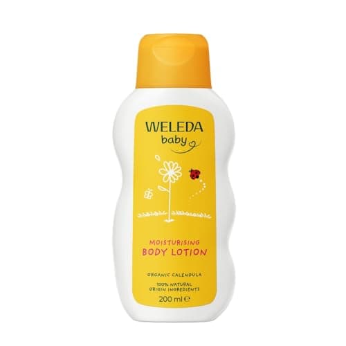 Image of Weleda Baby Body Lotion, Calendula Moisturiser, Moisturising Cream for Baby, Delicate Skin, Dermatologically Tested, Gentle Protection, Developed by Professionals, 200ml