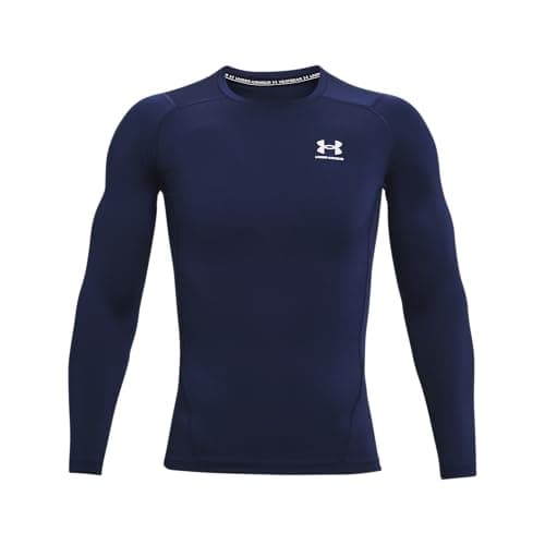 Image of Under Armour UA HG Armour Comp LS - Long Sleeve - Tops - Midnight Navy/White - Size: MD