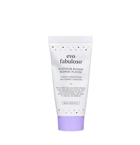 Image of Evo Fabuloso Platinum Blonde Toning Conditioner for Dry & Coloured Hair - Brass Toner, Colour Safe & Shine - 30 mL, Travel Size
