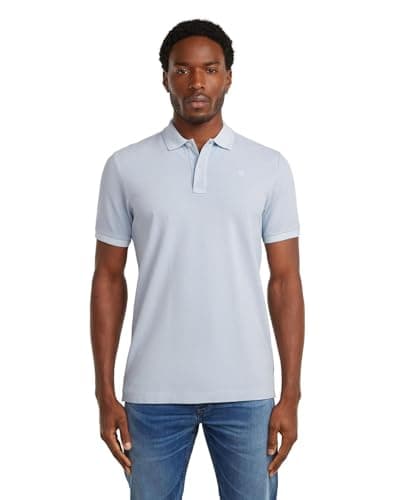 Image of G-STAR Men's Dunda Overdyed Slim Polo, Size: L, Color Blue
