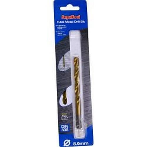 Image of 6 MM HSS Drill Bit SupaTool HSS Titanium Coated Drill Bits 6.0 x 93mm Heavy Duty