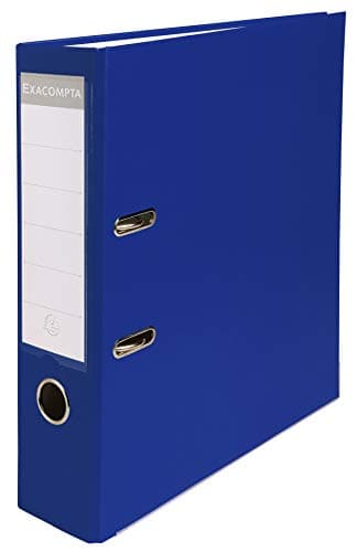 Image of Exacompta - Ref 918407B - PP Lever Arch File - 320 x 290mm in Size, Suitable for Storing A4 Documents, 75mm Spine, Reinforced Finger Pull & Bottom Edge - Blue