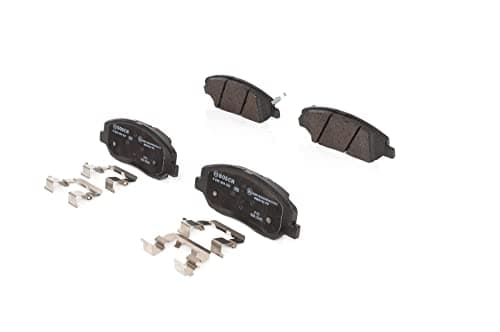 Image of BOSCH Brake Pads Set Brake Blocks Brake Stones Set Front with Spring | Low Metallic 0 986 494 631