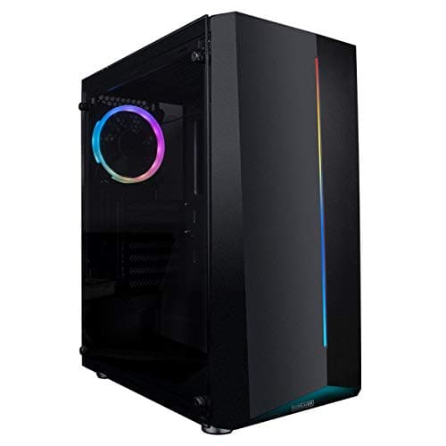 Image of 1st Player R6-A RGB Mid Tower Gaming Case, Tempered Glass Side Panel, Front RGB LED Strip with 4 x 120mm Fans included