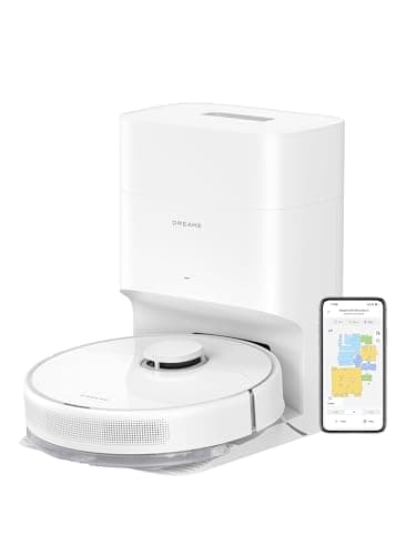 Image of dreame D10 Plus Gen 2 Robot Vacuum Cleaner with Mop, 6000Pa Suction, LiDAR Navigation, Up to 90 Days of Hands-Free Cleaning, Self Charging & Emptying, Floating Brush, Alexa/APP Remote Control, White