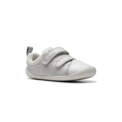 Image of Clarks Roamer Craft Tc Silver Kids Girls First and Baby Shoes 8225-46F