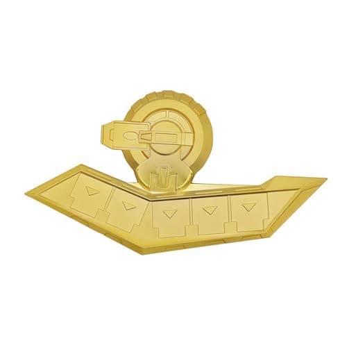 Image of Yu-Gi-Oh! 24K Gold Plated Duel Disk Mini Replica | Limited Edition Officially Licensed Collectible, Individually Numbered with Display Box for TCG Fans & Collectors
