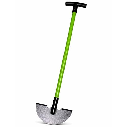 Image of Unibos | Carbon Steel Lawn Edger 91cm T Handle –Heavy Duty Half Moon Lawn Edging Tool With Footplate – Manual Garden Border Cutter, Grass Edge Trimmer & Turf Edger For Lawn, Path & Driveway Edges