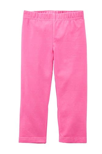 Image of FUTURO FASHION Girls Children Full Length Plain Cotton Leggings Cycling Casual Wear Infant Trousers Leggings Solid Tights Pants for Kids 6 Years Baby Pink Child