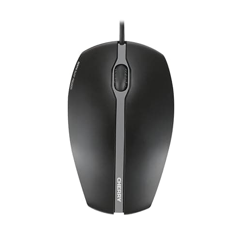 Image of CHERRY GENTIX SILENT, Wired Mouse, Quiet Keys without Clicking Noise, Optical Sensor (1,000 dpi), Symmetrical Design, Cable 1.8 m, USB 2.0, Black