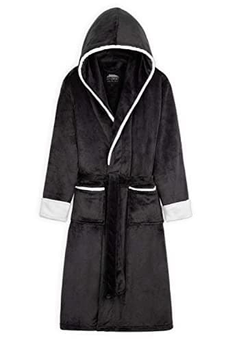 Image of CityComfort Ladies Dressing Gowns Soft Fleece Hooded Women's Robes (M, Charcoal)