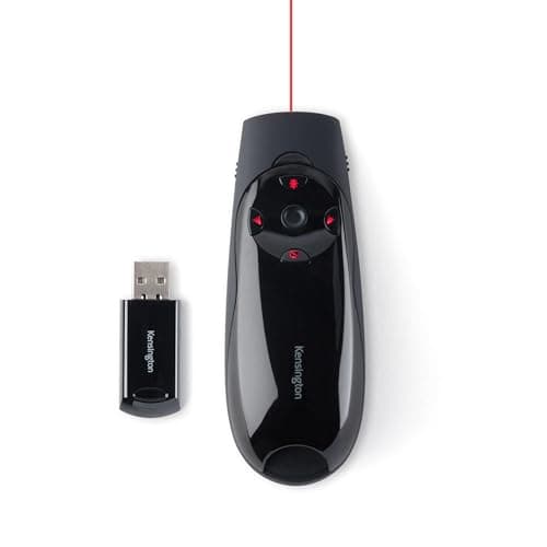 Image of Kensington Presenter Expert - Wireless USB Presentation Clicker with Red Laser Pointer and Cursor Control, Compatible with Windows & macOS - 45 m Range (K72425EU)