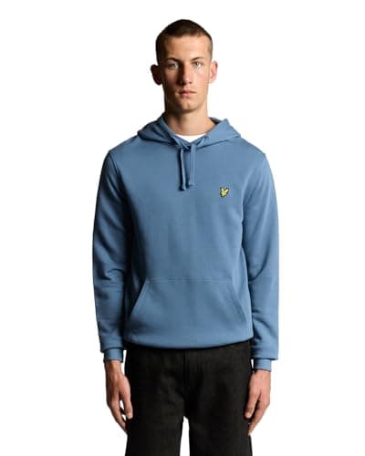 Image of Lyle & Scott Mens Logo Hoodie Ocean Sky X861 M