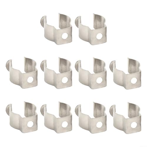 Image of Heavy Duty Spring Terry Clips, Open Type Manganese Steel Clips for Tool, Broom, Rake & Pipe Organization in Garage, Workshop & Storage Areas (10-Pack)(16mm)