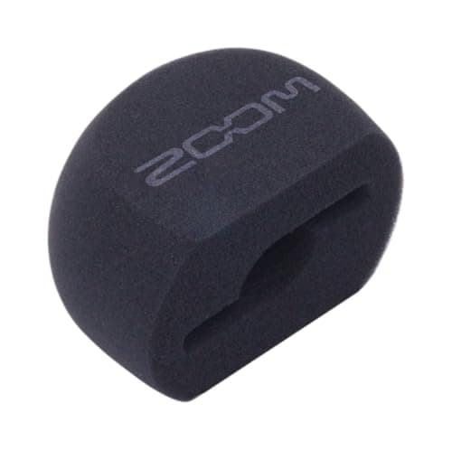 Image of ZOOM WSH-6 Foam Windscreen for XYH-6 Microphone Capsule and H6 Handy Recorder – Reduces wind noise during outdoor recordings, black with grey Zoom logo