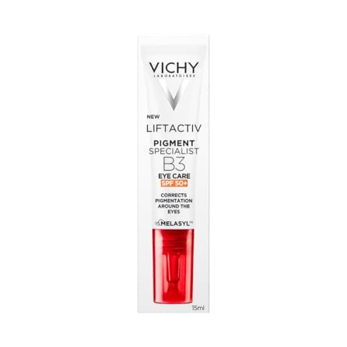 Image of Vichy Liftactiv Pigment Specialist B3 Eye Care SPF50+, Anti-Pigment Spot Eye Cream with Melasyl and Niacinamide, Against Dark Circles, for a More Even Eye Area, 15 ml